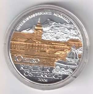 10 Euro 2006 Stift Nonnberg ANK Nr.09 Silber Ag 24 Karat Teilvergoldet