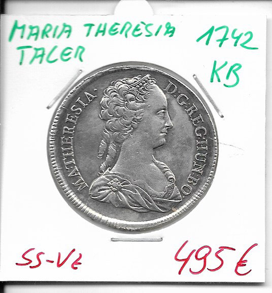 Taler Maria Theresia 1742 KB Kremnitz RDR