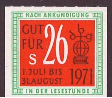 Gut für 26 Schilling in der Lesestunde 1971