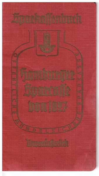 Sparbuch Hamburger Sparkasse von 1827