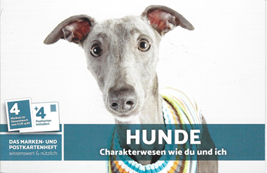 Hunde Charakterwesen wie du und ich Postkartenheft mit 4 Marken