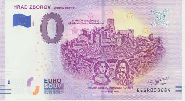 Slowakei Hrad Zborov Zborov Castle Unc 0 Euro Schein 2019-1