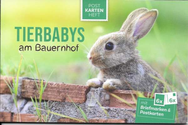 Tierbabys am Bauernhof Postkartenheft mit 6 Marken