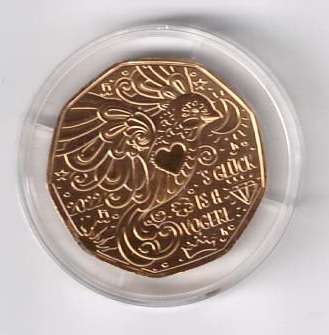 5 Euro 2022 Neujahrsmünze S Glück is a Vogerl Vergoldet Kupfer