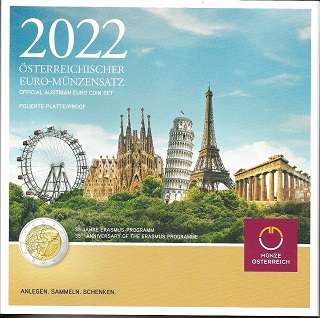 PP 2022 Euro Coinset PROOF KMS SET Österreich