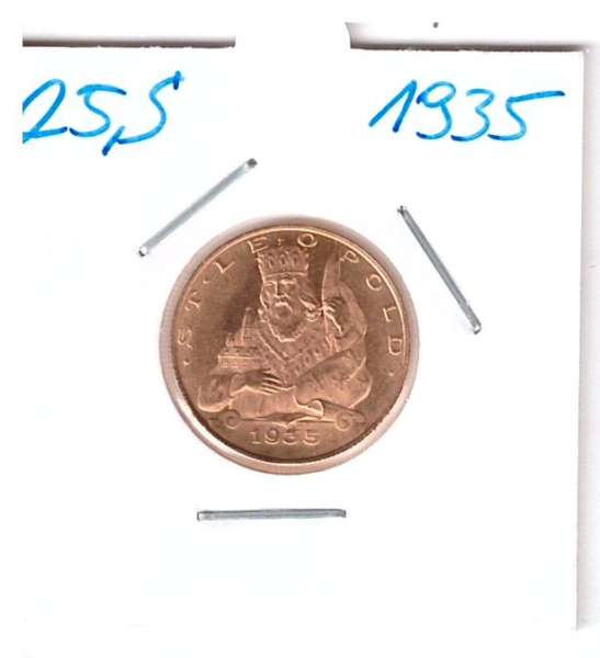 25 Schilling Gold 1935 St.Leopold