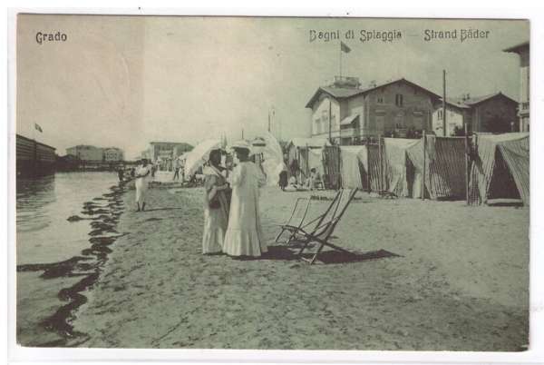 Grado Strand Bäder Bagni di Spiaggia ca.1910