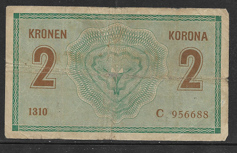 2 Kronen 5.8.1914 Ank162 Serie C 1310 956688 gebraucht
