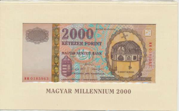 2000 Forint Ketezer Forint Magyar Millenium 2000