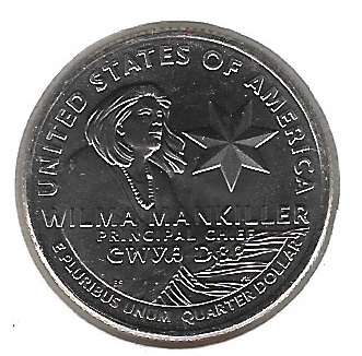 (3) 25 Cent - Wilma Mankiller 2022 D USA