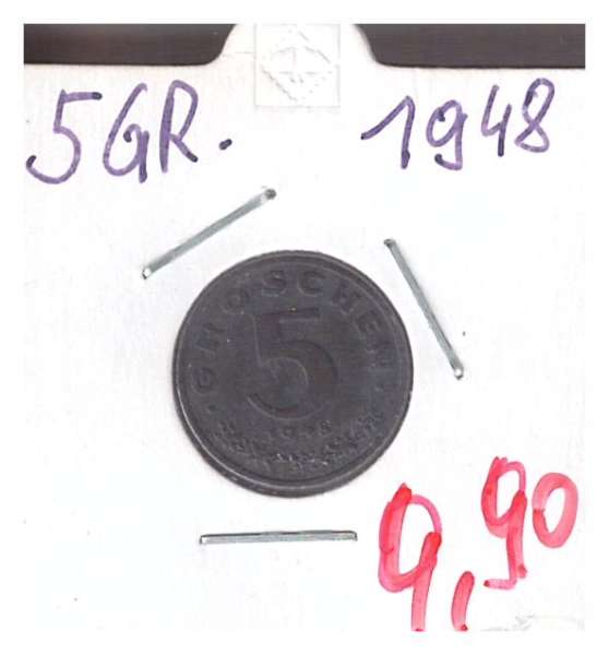 5 Groschen 1948 ss