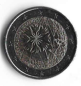 2 Euro Estland 2024 Kornblume