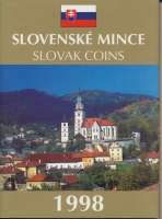 Slowakei Kronen 1998 Kursmünzensatz - Slovenske Mince (Slovak Coins) unc. Slowakei Kronen 1998 Kursmünzensatz - Slovenske Mince (Slovak Coins) unc.