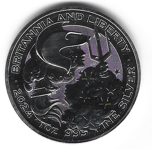 2 Pounds 2024 - Britannia & Liberty - 1 Oz Silber Great Britain Charles III