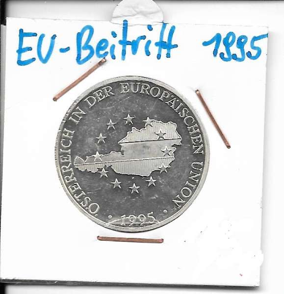 Nr. 138 Eu Beitritt 1995 Casinos Austria Silber Jeton 100 Schilling
