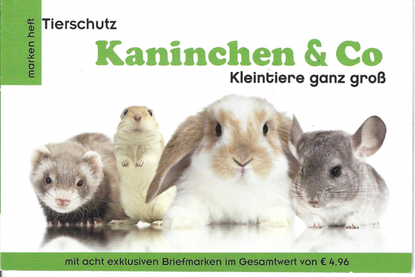 Tierschutz Kaninchen & Co Markenheft mit 8 Marke