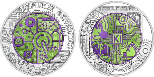 25 Euro 2025 Niob Silber Digitalisierung ANK Nr. 23 Niob 2025
