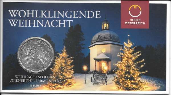 Christmas Edition 2018 Wiener Philharmoniker 1 Unze Feinsilber (999)
