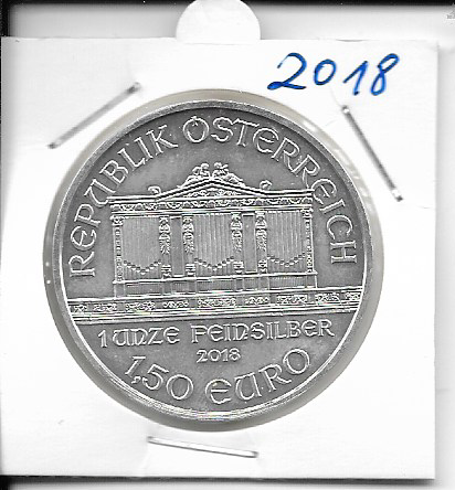 2018 Wiener Philharmoniker 1 Unze Feinsilber (999)