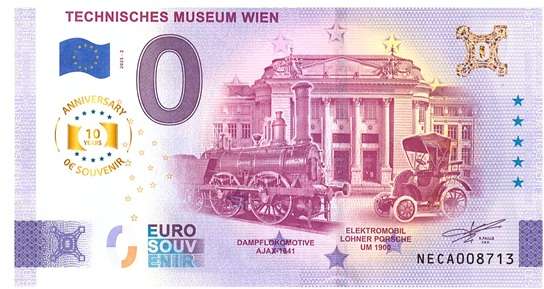 ANK.Nr. Technisches Museum Wien 0 Euro Schein 2025-2 Anniversary
