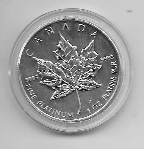 1 unze Platin Kanada 50 Dollars 1988 Maple Leaf