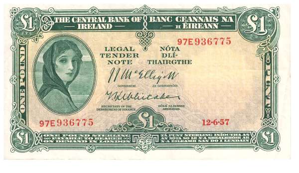 Irland - 1 Pfund 1957 Gebraucht Pi.64