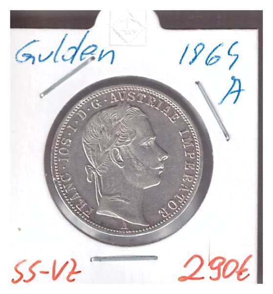 1 Gulden Fl 1864 A Silber Franz Joseph I