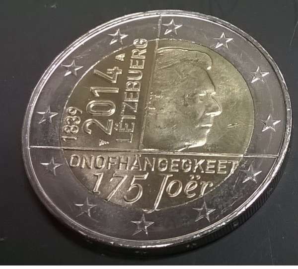 2 Euro Luxemburg 2014 175 jahre Unabhängigkeit