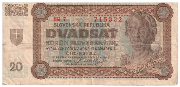 Slowakei - 20 Korun 1942 Pi.7