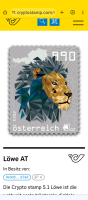 Crypto Stamp  5.1 - Löwe Schwarz crypto stamp edition Postfrisch Crypto Stamp  5.1 - Löwe Schwarz crypto stamp edition Postfrisch