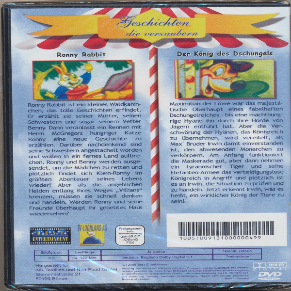 Geschichten die verzaubern Ronny Rabbit+Der König des Dschungels DVD