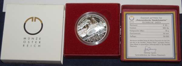 20 Euro 2006 Österr. Handelsmarine PP Silber ANK Nr.9