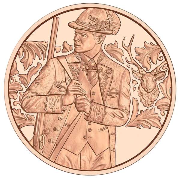 10 Euro 2026 Anpirschen - Horn Kupfer Ank. Nr.50