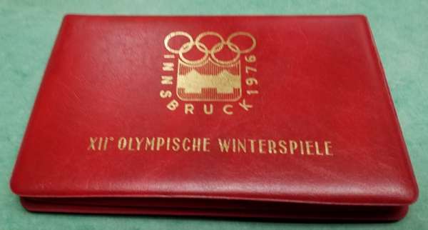 Sammelbox für XII Olympische Winterspiele Innsbruck 7x100 Schilling Sammel Box