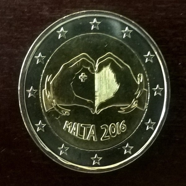 2 Euro Malta 2016 Herz Love
