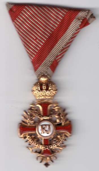 K&K Ritterorden 3 Klasse Bronze vergoldet Kunz Wien