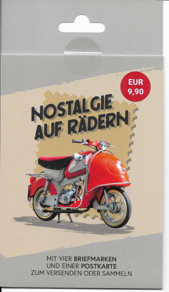 Nostalgie auf Rädern Postkarte und 4 Briefmarken
