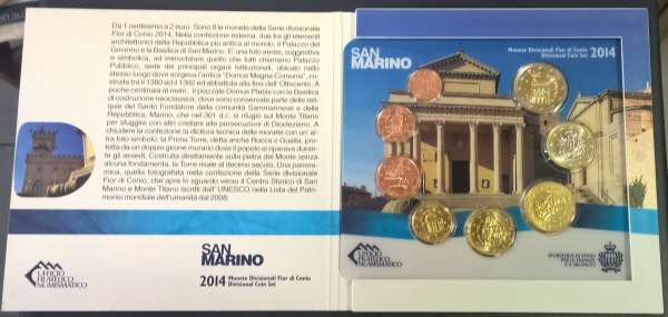 San Marino 2013 KMS Coinset Münzset Kursmünzensatz Blister