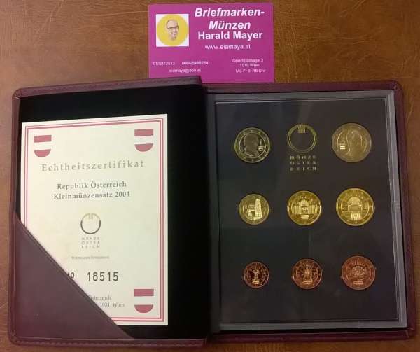 PP 2004 Euro Coinset PROOF KMS SET Österreich