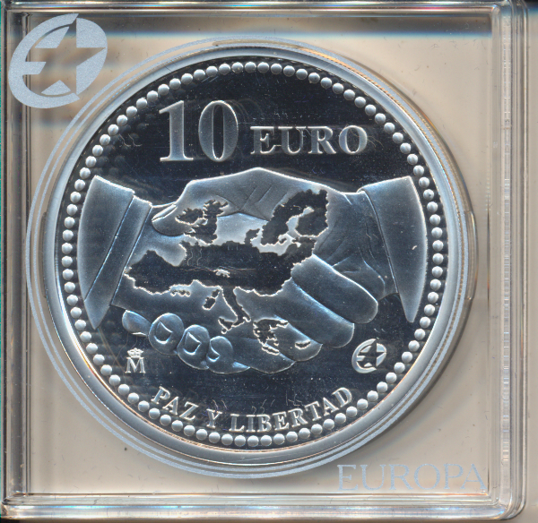 10 Euro 2005 PP Spanien Frieden und Freiheit in der Europäischen Union Silber PP Sternserie