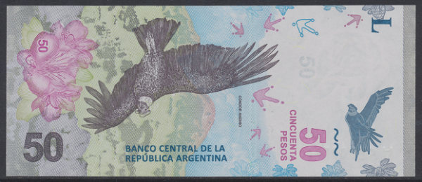 Argentinien – 50 Pesos (2018) (P.363) Erh. UNC