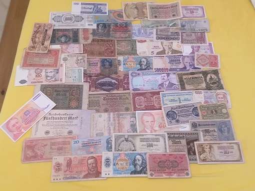 GELDSCHEINE Banknoten WELT 50 Stück gebraucht Lot 12200