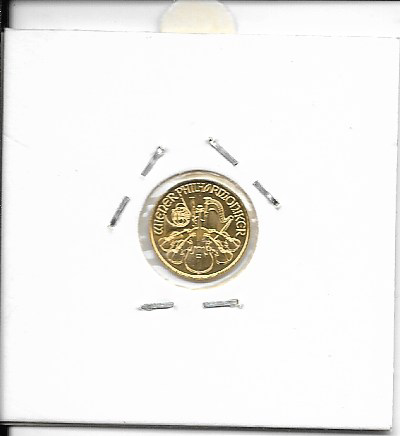 2017 Philharmoniker 1/25 Unze 4 € Euro 1,24 Gramm