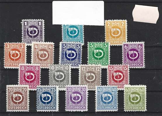 ANK Nr. 697-713 Posthornzeichnung Serie Postfrisch