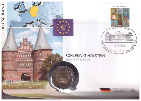 Numisbrief 2 Euro Deutschland 2006 Holstentor