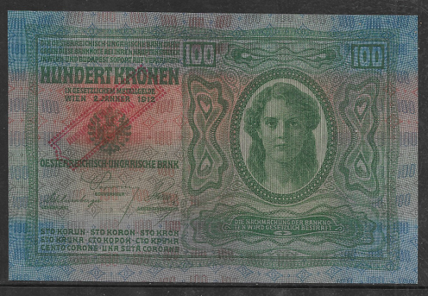 100 Krone 2.1.1912 Ausgegeben nach dem 4.Oktober 1920 240895327