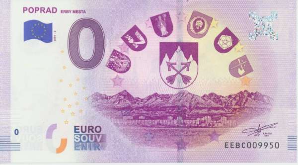 Slowakei Poprad Erby Mesta Unc 0 Euro Schein 2019-2