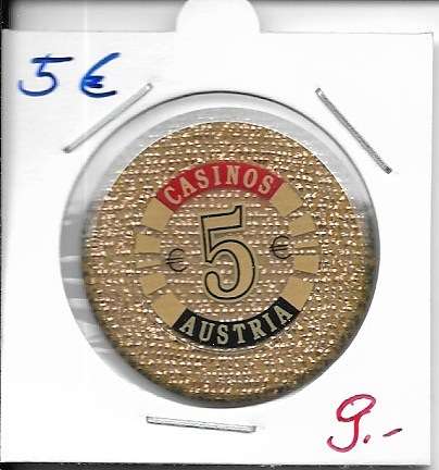 5 Euro Casinos Austria Jeton Goldfarbig