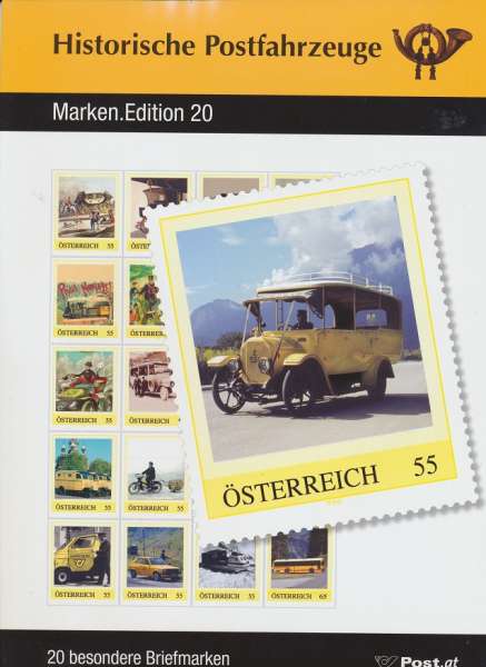 Historische Postfahrzeuge Gestempelt Marken Edition 20