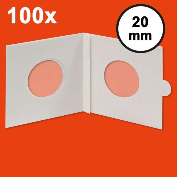 HARTBERGER Münzrähmchen 20 mm, selbstklebend, 100er-Packung